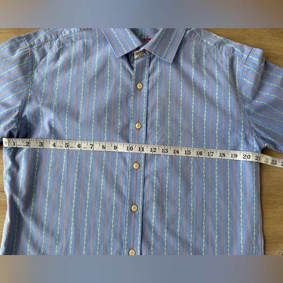Robert Graham Mens Button Up Sz M Contrast Cuff Long Sleeve Collared‎ - Picture 11 of 12